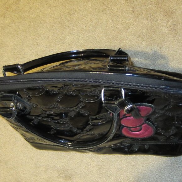 Used Loungefly Hello Kitty Black Tote Bag Sanrio - Picture 3 of 7